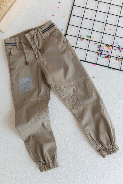 Erkek Çocuk Gabardin Kargo Çocuk Pantolon BEJ - 8-9 Yaş