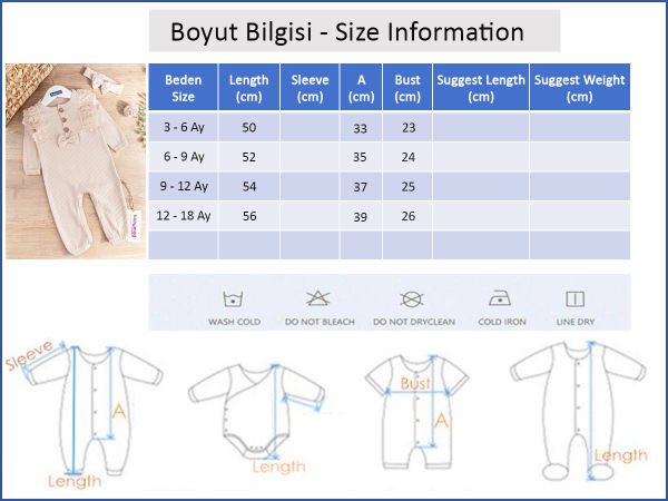 Natural Güpürlü Fiyonk Bandanalı Kız Bebek Tulum