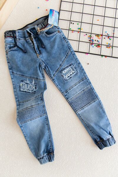 Denim Kumaş Erkek Çocuk Kargo Kot Pantolon