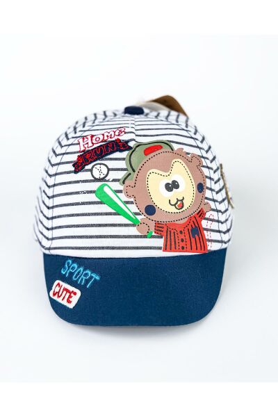 Figürlü Erkek Bebek Şapka BEYAZ - 0-18 Ay