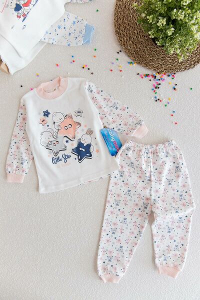 Yıldızlı Kız Bebek Pijama Takımı