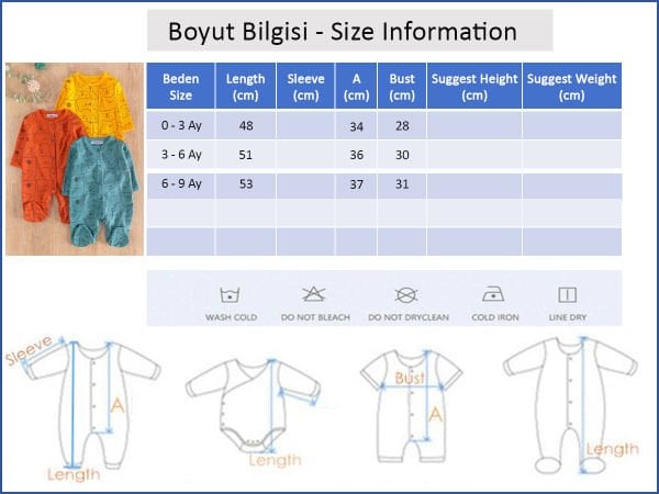 Ayıcık Figürlü Uzun Kollu 3'lü Erkek Bebek Tulum Takım