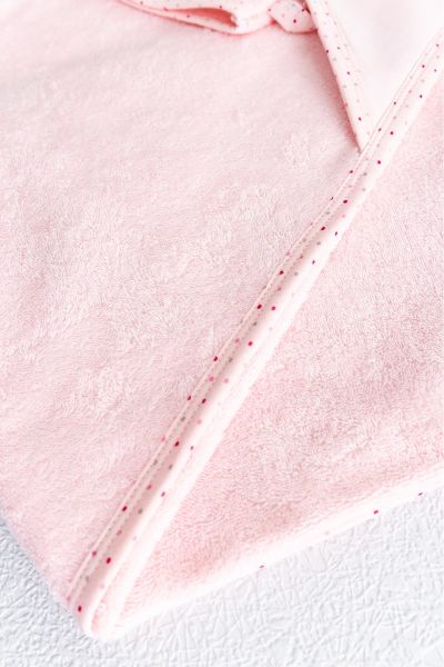 Tavşan Figürlü Bebek Kurulama Havlu PEMBE