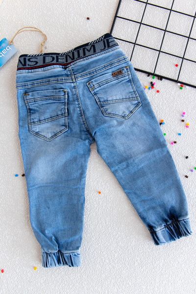 Denim Kumaş Erkek Çocuk Kargo Kot Pantolon
