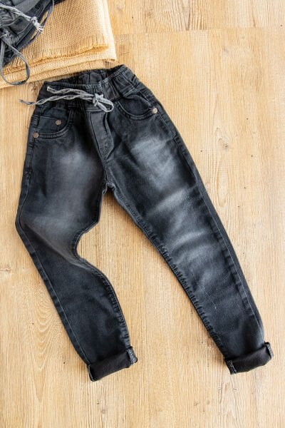Denim Kumaş Kız Çocuk Pantolon Tayt