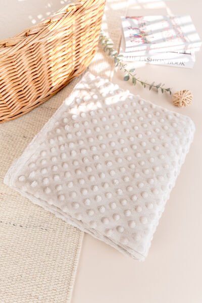 Nohut Desenli Bebek Battaniyesi BEJ - 80 x 100