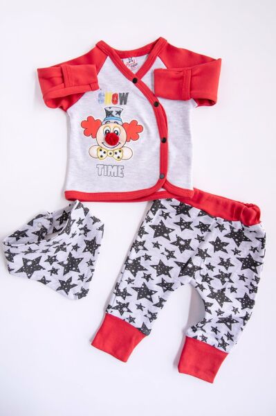 Erkek Bebek 3 lü Hastane Çıkışı Bebek Takım