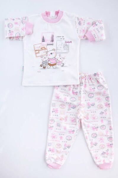 Kız Bebek Pembe Pijama Takım