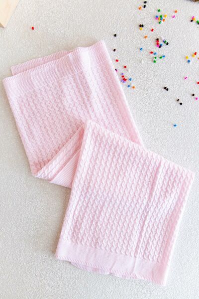 İnce Triko Bebek Battaniyesi PEMBE