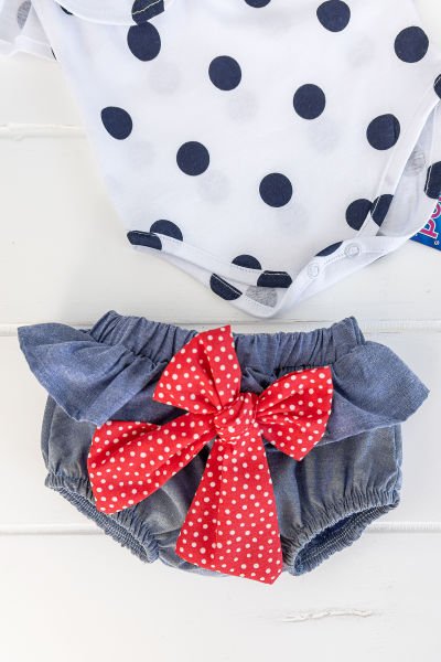 Puantiye Desenli Bandanalı Kız Bebek Tulum Takım KIRMIZI -  12-18 AY