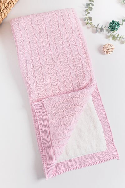 Welsoft Triko Bebek Battaniye PEMBE -  Tek Ebat
