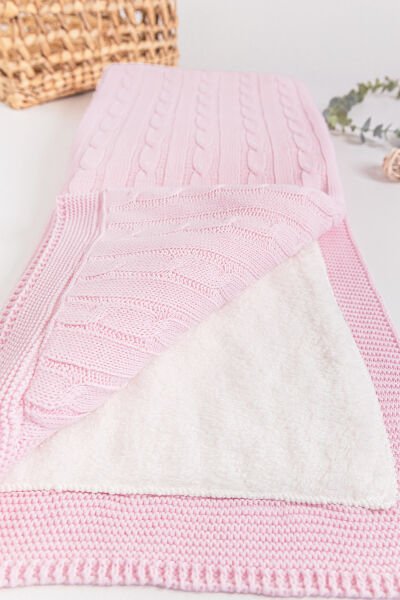 Welsoft Triko Bebek Battaniye PEMBE -  Tek Ebat