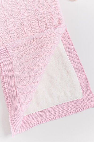 Welsoft Triko Bebek Battaniye PEMBE -  Tek Ebat