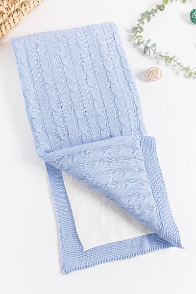 Welsoft Triko Bebek Battaniye MAVİ -  Tek Ebat