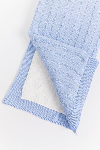 Welsoft Triko Bebek Battaniye MAVİ -  Tek Ebat