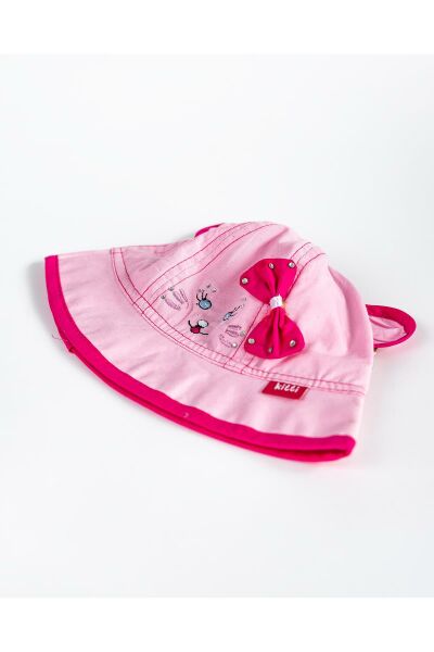 Figürlü Kız Bebek Şapka PEMBE - 0-18 Ay
