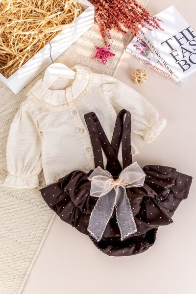 Kız Bebek Elbise Salopet Şık Özel Gün Dogum Günü Elbisesi