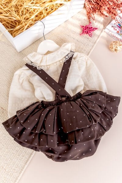 Kız Bebek Elbise Salopet Şık Özel Gün Dogum Günü Elbisesi