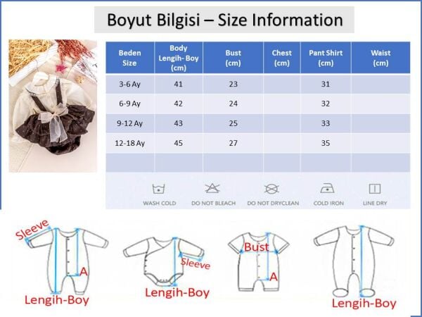 Kız Bebek Elbise Salopet Şık Özel Gün Dogum Günü Elbisesi