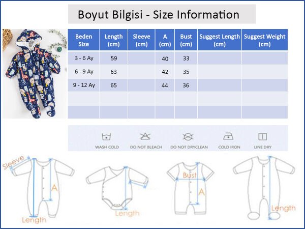 Figürlü İçi Peluş Erkek Bebek Astronot Tulum LACİVERT - 3-6 AY