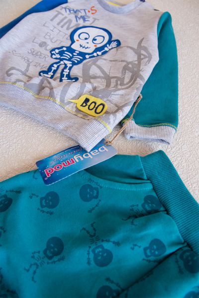 Kurukafa Çocuk Eşofman Takım 3 Yaş - Gri-Yeşil