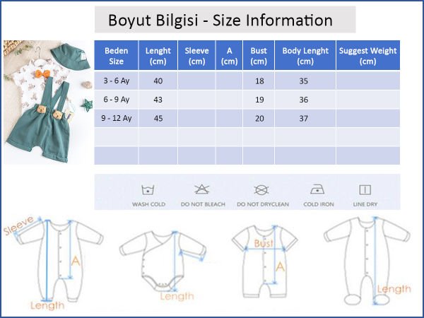 Ayıcık Figürlü Papyonlu Şapkalı Yazlık Erkek Bebek Salopet Tulum Takım