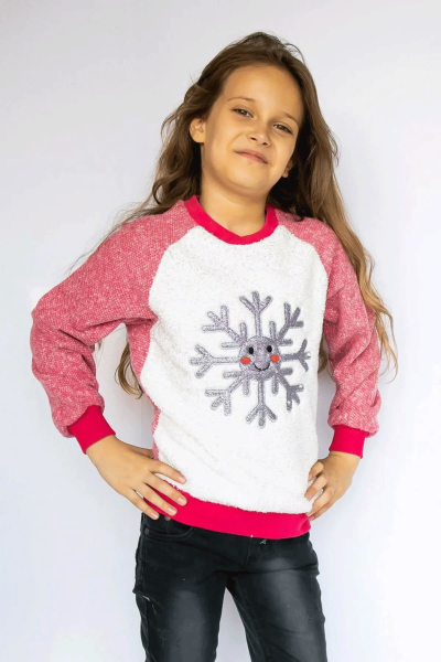 Peluş Kız Çocuk Sweat PEMBE - 9-10 Yaş